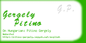 gergely pitino business card